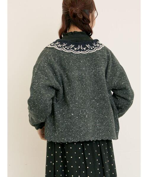 Samansa Mos2(サマンサ モスモス)の「【マカベアリス×Samansa Mos2】刺繍カーディガン(カーディガン/ボレロ・レディース・ベージュ/チャコールグレー/モカ・F)」の20枚目の写真