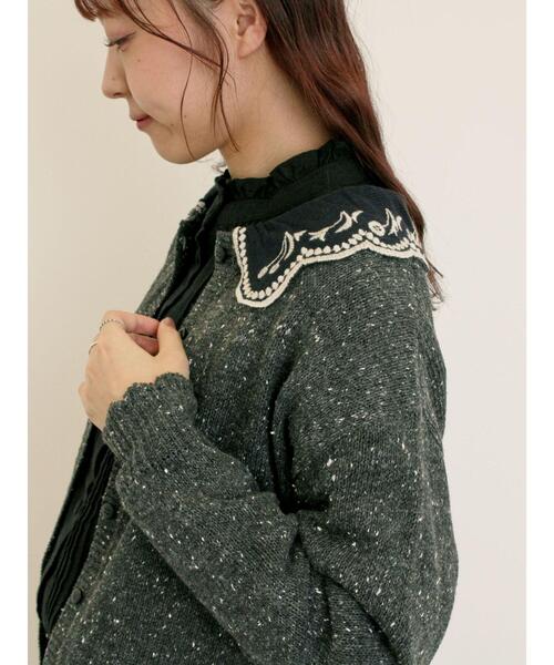 Samansa Mos2(サマンサ モスモス)の「【マカベアリス×Samansa Mos2】刺繍カーディガン(カーディガン/ボレロ・レディース・ベージュ/チャコールグレー/モカ・F)」の22枚目の写真