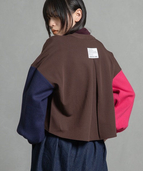 MARECHAL TERRE（マルシャルテル）の「カラーブロックニットカーディガン（カーディガン/ボレロ・レディース・グレー/ブラック/ブラウン/レッド・MEDIUM）」の13枚目の写真