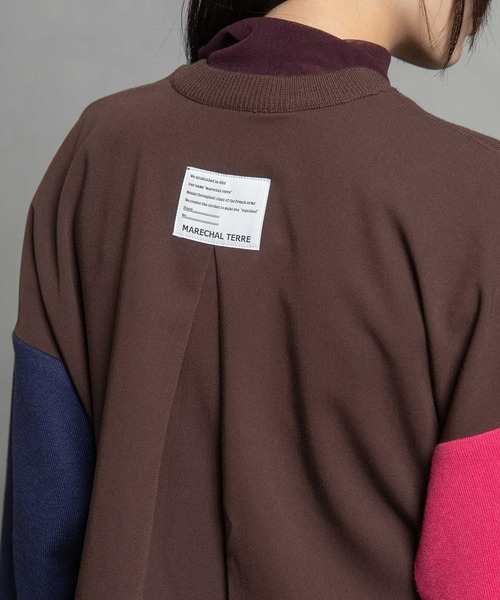 MARECHAL TERRE（マルシャルテル）の「カラーブロックニットカーディガン（カーディガン/ボレロ・レディース・グレー/ブラック/ブラウン/レッド・MEDIUM）」の20枚目の写真
