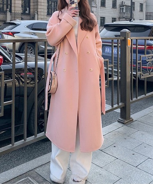 ウエストマークダブルブレストチェスターコート（チェスターコート