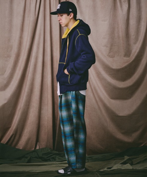 Universal Style Wear（ユニバーサルスタイルウェア）の「Universal Style Wear カラー スキーム "HUTON" フーディー（パーカー・メンズ・ブラック/カーキ/ネイビー/ライトパープル・X-LARGE/MEDIUM/LARGE）」の16枚目の写真