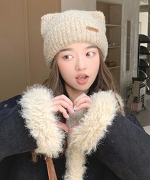TONE SELECT GOODS（トーンセレクトグッズ）の「【urge select】《アニマルシリーズ》ネコ耳 もこもこ ニット帽/ニットキャップ【8色展開】（ニットキャップ/ビーニー）」