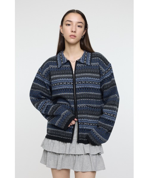 FAIR ISLE ニットジャケット（カーディガン/ボレロ）｜MOUSSY