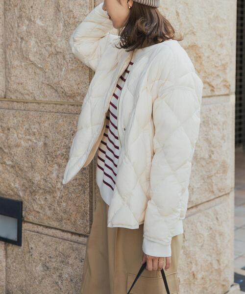 URBAN RESEARCH DOORS（アーバンリサーチドアーズ）の「ライトダウンキルトショートブルゾン（その他アウター・レディース・チャコールグレー/アイボリー/カーキ/ネイビー・MEDIUM）」の10枚目の写真