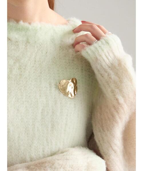 Te chichi（テチチ）の「バンピーハートブローチ（ネックレス・レディース・シルバー/ゴールド・F）」の6枚目の写真