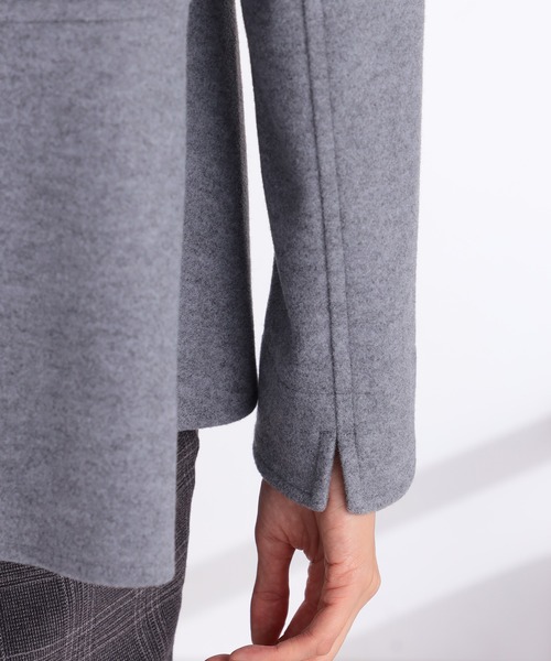 GALLORIA（ギャローリア）の「【キレメクアウター】キーネックジャケット（その他アウター・レディース・ライトグレー/ブラック・S/M/L/LL）」の9枚目の写真