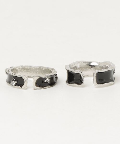 tunee（チュニー）の「【446676】ブラックポイントリング2個セット(RZ)（リング・レディース・シルバー系1/シルバー系2・FREE）」の13枚目の写真