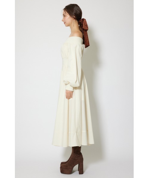 rienda(リエンダ)の「MA-1オフショルロングスリーブワンピース 秋服 冬服(ワンピース・レディース・ブラウン/アイボリー/ブラック・SMALL/MEDIUM)」の22枚目の写真