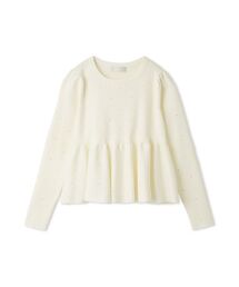 CELFORD | ホットフィットビジューペプラムニットプルオーバー(ニット/セーター)