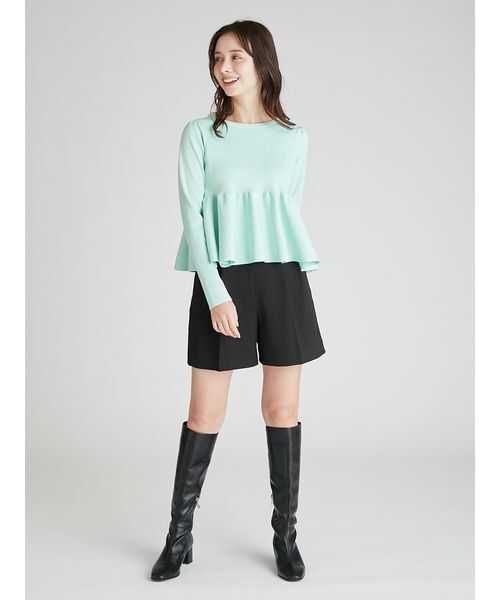 CELFORD（セルフォード）の「ホットフィットビジューペプラムニットプルオーバー（ニット/セーター・レディース・グレー/アイボリー/ブラック・F）」の13枚目の写真