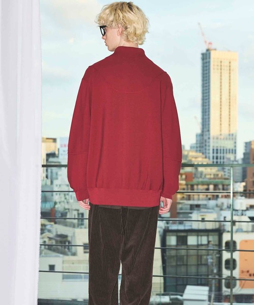 MAISON SPECIAL（メゾンスペシャル）の「《UNISEX》Re-knitting High Gauge Polo Cardigan/編みかえハイゲージプライムオーバーポロカーディガン【MAISON SPECIAL/メゾンスペシャル】（カーディガン/ボレロ・メンズ・ブラック/グレイッシュベージュ/パープル/レッド・0/1/2）」の22枚目の写真