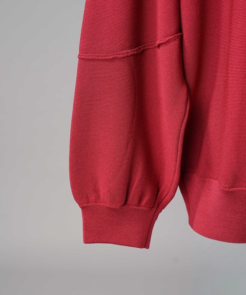 セール】《UNISEX》Re-knitting High Gauge Polo Cardigan/編みかえ