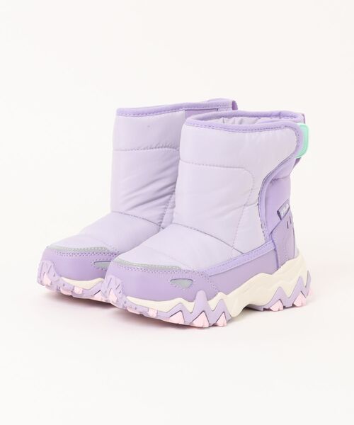 FILA(フィラ)の「FILA フィラ 17-22 OAKMONT BOOTS MINI KD オークモントブーツミニキッズ 3HM02383H500 ABC-MART限定 *Purple(ブーツ・キッズ・パープル・22.0cm/17/18/19/20/21)」の1枚目の写真