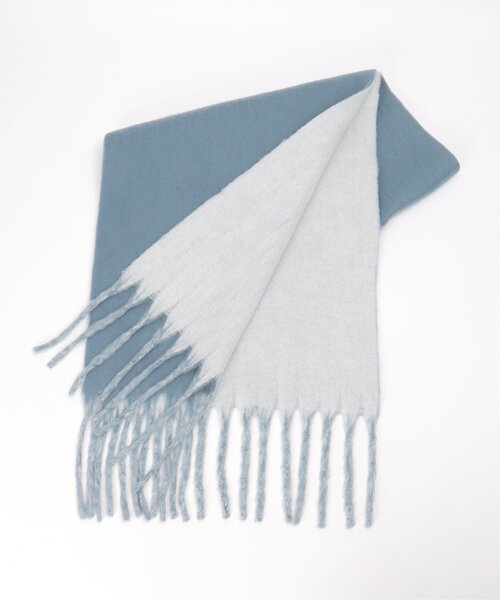 VENCEEXCHANGE（ヴァンスエクスチェンジ）の「無地バイカラーマフラー（マフラー・レディース・ベージュ/ブラウン/ピンク/ブルー/ワイン・FREE）」の3枚目の写真