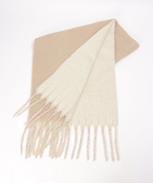 VENCEEXCHANGE（ヴァンスエクスチェンジ）の「無地バイカラーマフラー（マフラー・レディース・ベージュ/ブラウン/ピンク/ブルー/ワイン・FREE）」の6枚目の写真