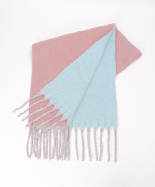 VENCEEXCHANGE（ヴァンスエクスチェンジ）の「無地バイカラーマフラー（マフラー・レディース・ベージュ/ブラウン/ピンク/ブルー/ワイン・FREE）」の7枚目の写真