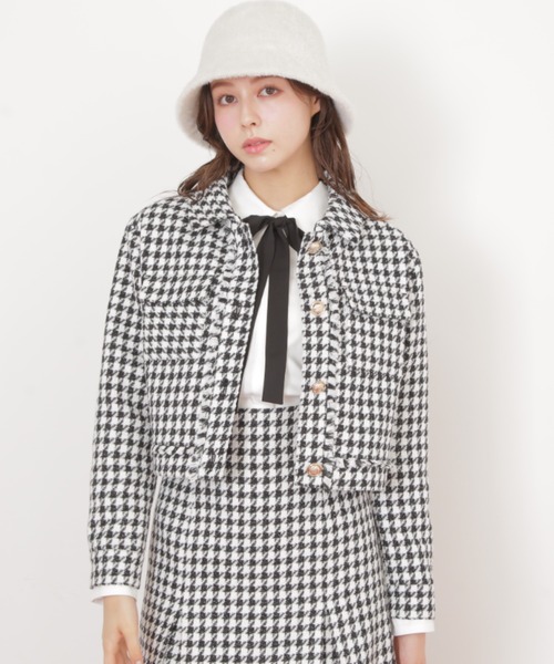 JILL by JILL STUART（ジルバイジルスチュアート）の「◇千鳥ツイードジャケット（その他アウター・レディース・ピンク系その他/ブラック系その他・FREE）」の15枚目の写真