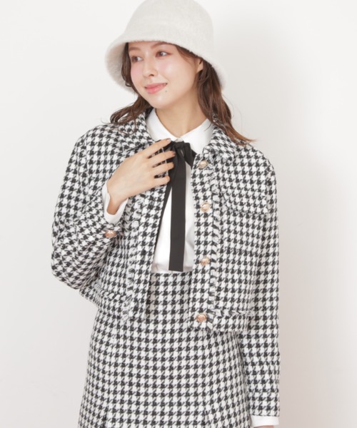 JILL by JILL STUART（ジルバイジルスチュアート）の「◇千鳥ツイードジャケット（その他アウター・レディース・ピンク系その他/ブラック系その他・FREE）」の13枚目の写真