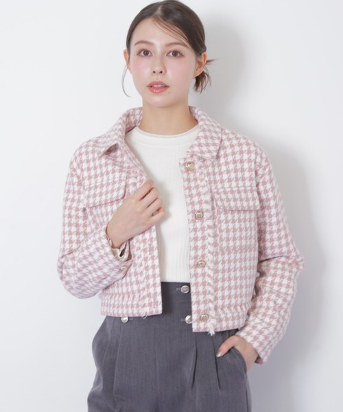 JILL by JILL STUART（ジルバイジルスチュアート）の「◇千鳥ツイードジャケット（その他アウター・レディース・ピンク系その他/ブラック系その他・FREE）」の21枚目の写真