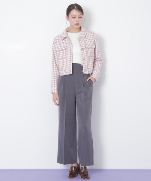 JILL by JILL STUART（ジルバイジルスチュアート）の「◇千鳥ツイードジャケット（その他アウター・レディース・ピンク系その他/ブラック系その他・FREE）」の16枚目の写真