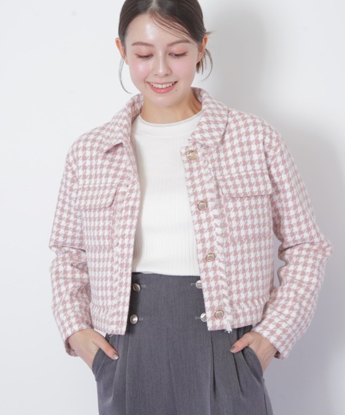 JILL by JILL STUART（ジルバイジルスチュアート）の「◇千鳥ツイードジャケット（その他アウター・レディース・ピンク系その他/ブラック系その他・FREE）」の20枚目の写真