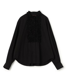 TOMORROWLAND collection ブラウス ホワイトコンビネーション ラッフルブラウス（シャツ/ブラウス