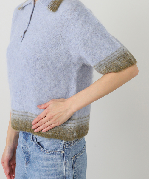 SAYAKADAVIS（サヤカディヴィス）の「SAYAKA DAVIS COMPACT KNIT TKT118STR-FA：ニット（ニット/セーター・レディース・ブルー・SMALL）」の12枚目の写真