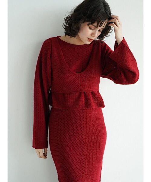FIKA.（フィーカ）の「Sheer mohair pullover（ニット/セーター・レディース・オフホワイト/ブラウン/レッド・FREE）」の18枚目の写真