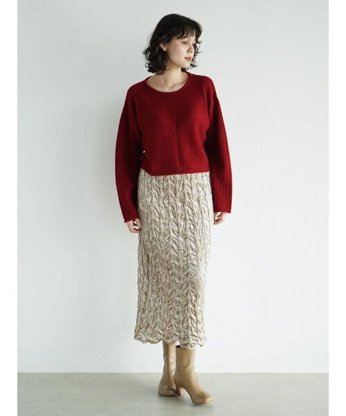 FIKA.（フィーカ）の「Sheer mohair pullover（ニット/セーター・レディース・オフホワイト/ブラウン/レッド・FREE）」の19枚目の写真