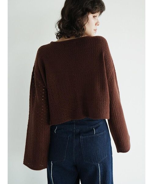 FIKA.（フィーカ）の「Sheer mohair pullover（ニット/セーター・レディース・オフホワイト/ブラウン/レッド・FREE）」の10枚目の写真