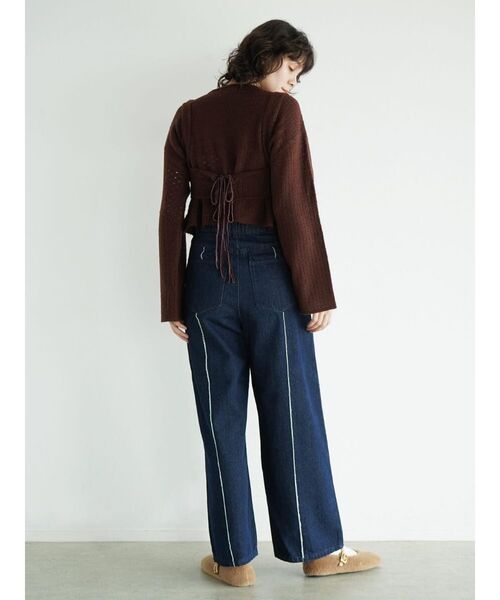 FIKA.（フィーカ）の「Sheer mohair pullover（ニット/セーター・レディース・オフホワイト/ブラウン/レッド・FREE）」の13枚目の写真