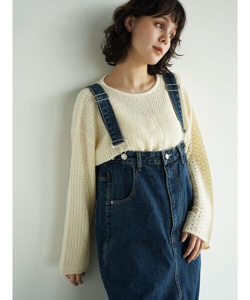 FIKA.（フィーカ）の「Sheer mohair pullover（ニット/セーター・レディース・オフホワイト/ブラウン/レッド・FREE）」の14枚目の写真