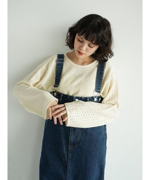 FIKA.（フィーカ）の「Sheer mohair pullover（ニット/セーター・レディース・オフホワイト/ブラウン/レッド・FREE）」の15枚目の写真