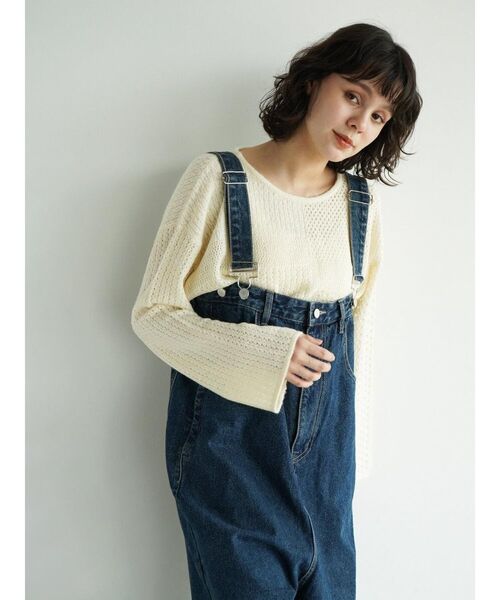 FIKA.（フィーカ）の「Sheer mohair pullover（ニット/セーター・レディース・オフホワイト/ブラウン/レッド・FREE）」の4枚目の写真