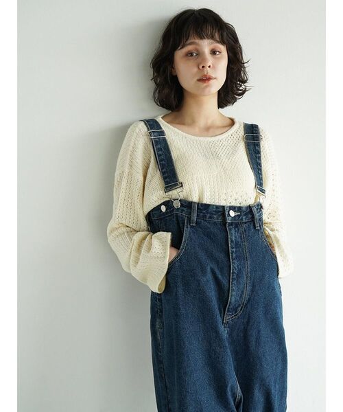 FIKA.（フィーカ）の「Sheer mohair pullover（ニット/セーター・レディース・オフホワイト/ブラウン/レッド・FREE）」の5枚目の写真