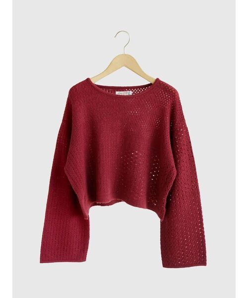 FIKA.（フィーカ）の「Sheer mohair pullover（ニット/セーター・レディース・オフホワイト/ブラウン/レッド・FREE）」の6枚目の写真