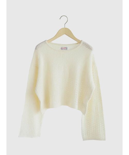 FIKA.（フィーカ）の「Sheer mohair pullover（ニット/セーター・レディース・オフホワイト/ブラウン/レッド・FREE）」の8枚目の写真