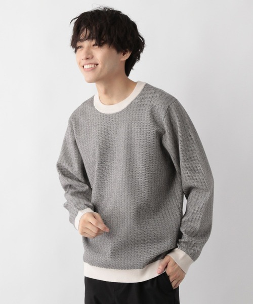 GLOBAL WORK（グローバルワーク）の「メルティ柄プルオーバー/581097（ニット/セーター・メンズ・ホワイト系その他3/その他/グレー系その他/ブルー系その他4/ホワイト系その他2/ブルー系その他7・MEDIUM/SMALL/LARGE/X-LARGE）」の3枚目の写真