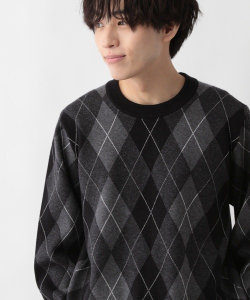 GLOBAL WORK（グローバルワーク）の「メルティ柄プルオーバー/581097（ニット/セーター・メンズ・ホワイト系その他3/その他/グレー系その他/ブルー系その他4/ホワイト系その他2/ブルー系その他7・MEDIUM/SMALL/LARGE/X-LARGE）」の6枚目の写真