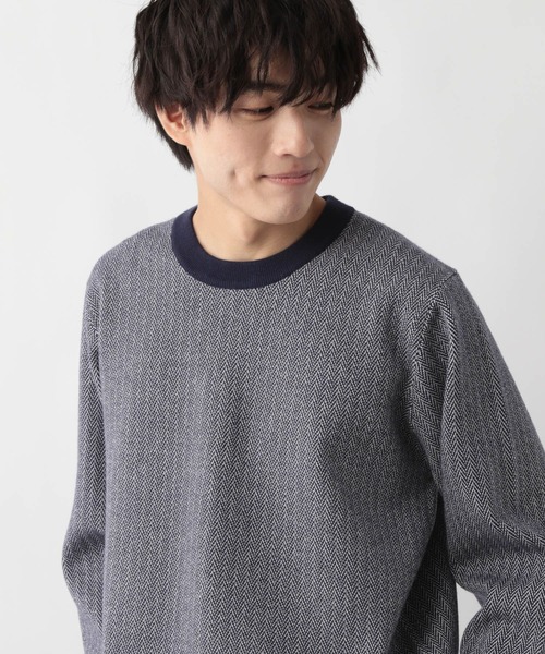 GLOBAL WORK（グローバルワーク）の「メルティ柄プルオーバー/581097（ニット/セーター・メンズ・ホワイト系その他3/その他/グレー系その他/ブルー系その他4/ホワイト系その他2/ブルー系その他7・MEDIUM/SMALL/LARGE/X-LARGE）」の5枚目の写真