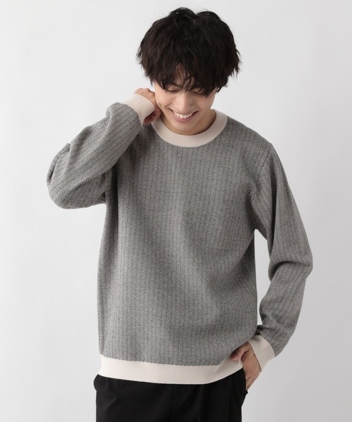 GLOBAL WORK（グローバルワーク）の「メルティ柄プルオーバー/581097（ニット/セーター・メンズ・ホワイト系その他3/その他/グレー系その他/ブルー系その他4/ホワイト系その他2/ブルー系その他7・MEDIUM/SMALL/LARGE/X-LARGE）」の18枚目の写真