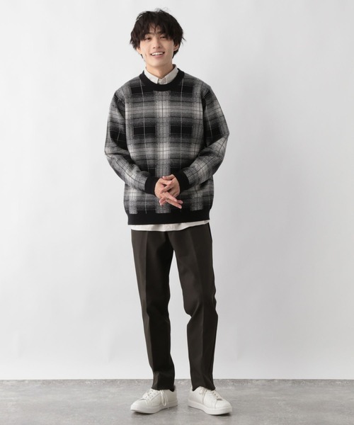 GLOBAL WORK（グローバルワーク）の「メルティ柄プルオーバー/581097（ニット/セーター・メンズ・ホワイト系その他3/その他/グレー系その他/ブルー系その他4/ホワイト系その他2/ブルー系その他7・MEDIUM/SMALL/LARGE/X-LARGE）」の21枚目の写真