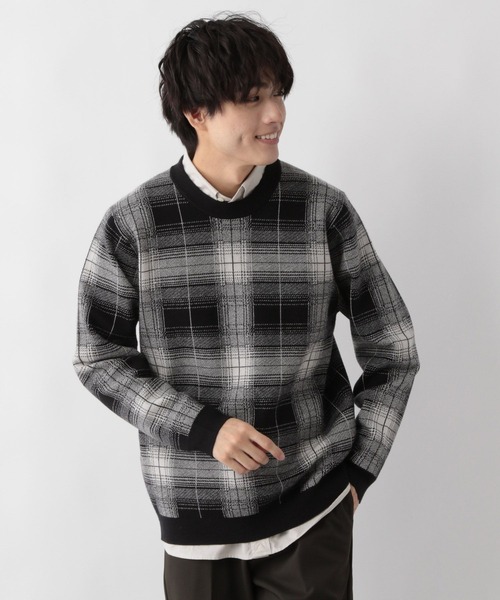 GLOBAL WORK（グローバルワーク）の「メルティ柄プルオーバー/581097（ニット/セーター・メンズ・ホワイト系その他3/その他/グレー系その他/ブルー系その他4/ホワイト系その他2/ブルー系その他7・MEDIUM/SMALL/LARGE/X-LARGE）」の22枚目の写真