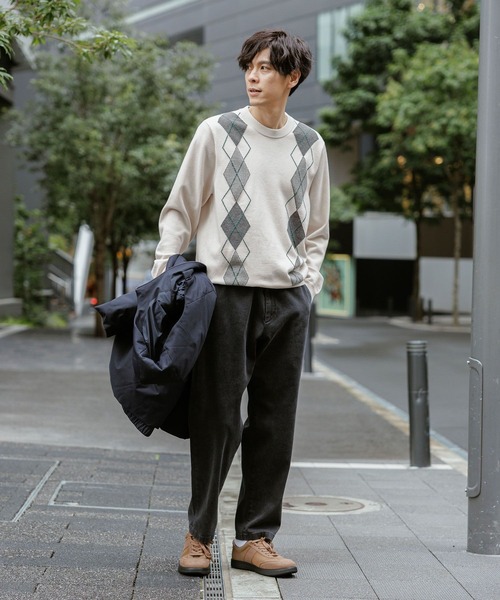 GLOBAL WORK（グローバルワーク）の「メルティ柄プルオーバー/581097（ニット/セーター・メンズ・ホワイト系その他3/その他/グレー系その他/ブルー系その他4/ホワイト系その他2/ブルー系その他7・MEDIUM/SMALL/LARGE/X-LARGE）」の12枚目の写真