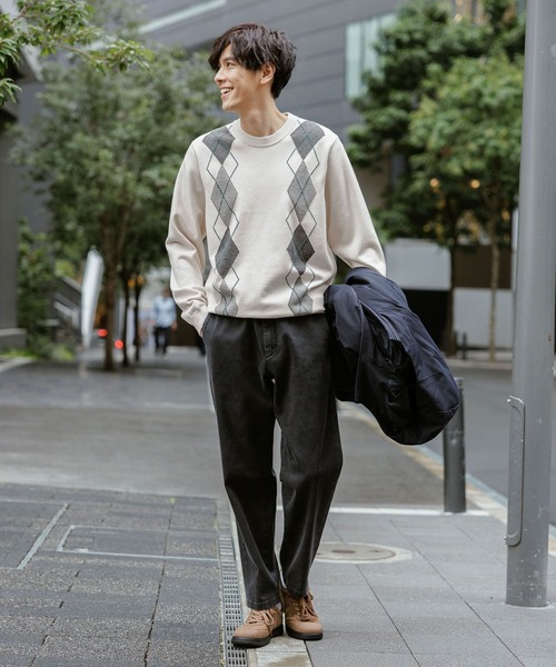 GLOBAL WORK（グローバルワーク）の「メルティ柄プルオーバー/581097（ニット/セーター・メンズ・ホワイト系その他3/その他/グレー系その他/ブルー系その他4/ホワイト系その他2/ブルー系その他7・MEDIUM/SMALL/LARGE/X-LARGE）」の13枚目の写真