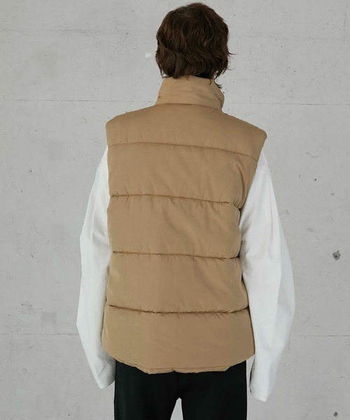 LA PEAU DE GEM(ラポドゥジェム)の「【LA PEAU DE GEM】bomber vest/ボンバーベスト(ダウンベスト・レディース・ベージュ/ブラック・FREE)」の18枚目の写真