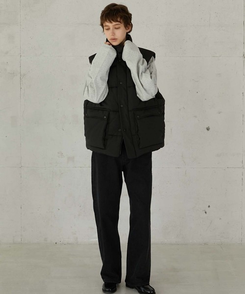 LA PEAU DE GEM】bomber vest/ボンバーベスト（ダウンベスト）｜LA