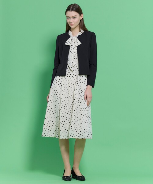 TOCCA(トッカ)の「【chayさん・八木アリサさん着用】PROMISE RIBBON ROSETTE ドット柄ドレス(ワンピース・レディース・ブラック系5/アイボリー系5・6/4/2/0)」の15枚目の写真
