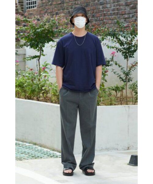 MUSINSA STANDARD（ムシンサスタンダード）の「リラックスフィットクルーネックTシャツ[ネイビー]（Tシャツ/カットソー・メンズ・その他・MEDIUM/LARGE/X-LARGE/XX-LARGE/XXX-LARGE/SMALL）」の13枚目の写真